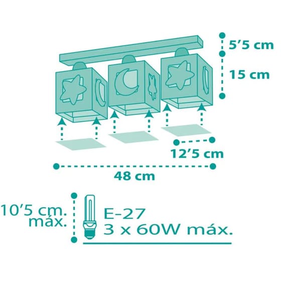 Παιδικό Φωτιστικό Οροφής Ango Moon 63233NH - Πράσινο image 3