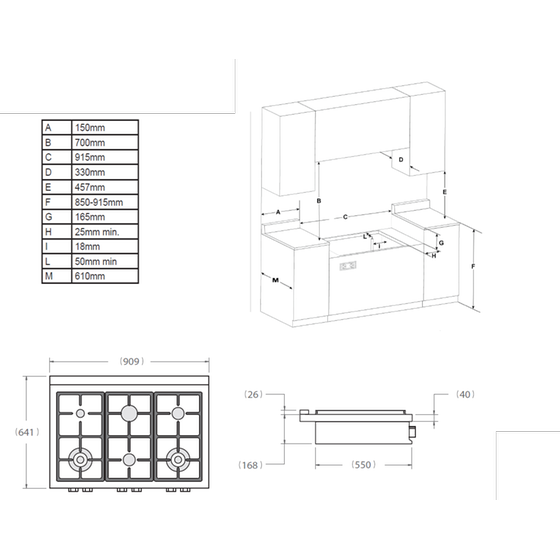 BERTAZZONI RT366PROX(GPL) 90 cm Inox Εστία ΗμιΕντοιχιζόμενη Αερίου Αυτόνομη image 4