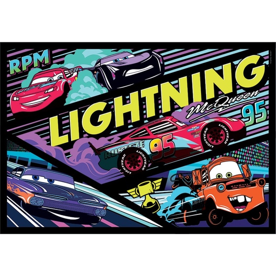 Παιδικό Παζλ Clementoni Glowing Lights Disney Cars Glow Racers (104 Κομμάτια) image 1