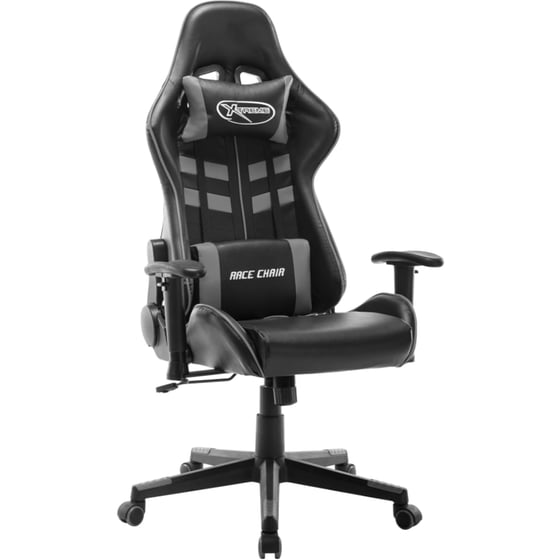 Καρέκλα Gaming VidaXL από Τεχνητό Δέρμα - Μαύρη/Γκρι image 0