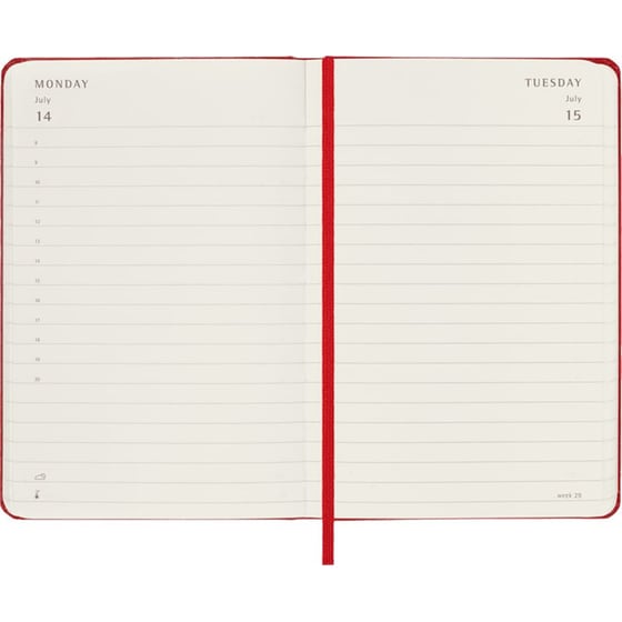 Ημερολόγιο Ημερήσιο Moleskine 2025 12M Pocket Red Hard image 4