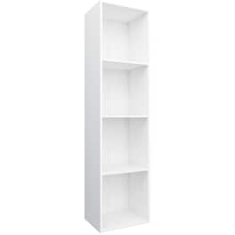 Βιβλιοθήκη VidaXL από Μοριοσανίδα 36x30x143 cm - Λευκό