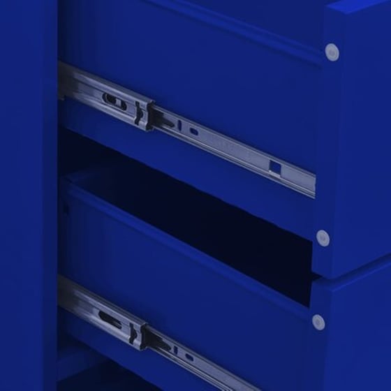 Vidaxl Συρταριέρα Ναυτικό Μπλε 80 X 35 X 101,5 Εκ. Από Ατσάλι image 4