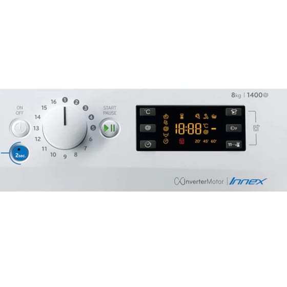 INDESIT BWE 81485X WS EE N 8 kg 1.400 Στροφές Λευκό Πλυντήριο Ρούχων image 4