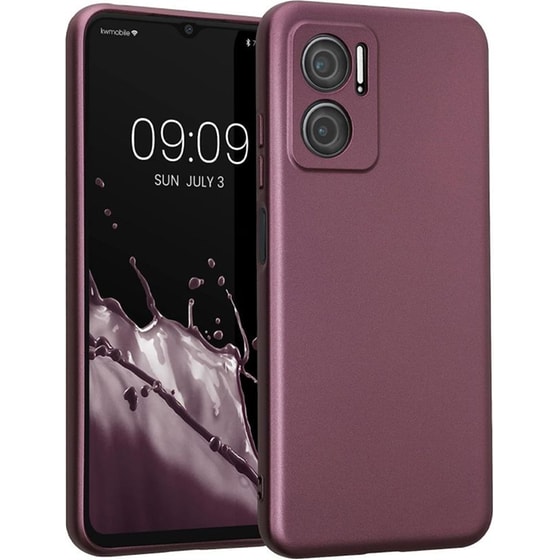 Θήκη Xiaomi Redmi 10 5G - KWmobile Θήκη Σιλικόνης με Πλαίσιο Κάμερας - Metallic Lavender image 0