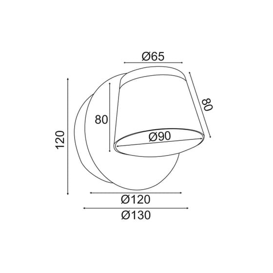 Σποτ Μονόφωτο Led Aca Μεταλλικό 13x12 cm - Λευκό image 1