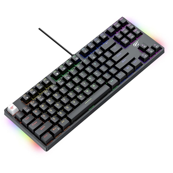 Havit KB890L Gaming Ενσύρματο Πληκτρολόγιο με RGB Φωτισμό Μαύρο (US) image 2