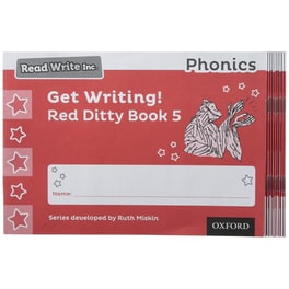 Read Write Inc. Phonics: Get Writing! Red Ditty Book 5 Pack of 10