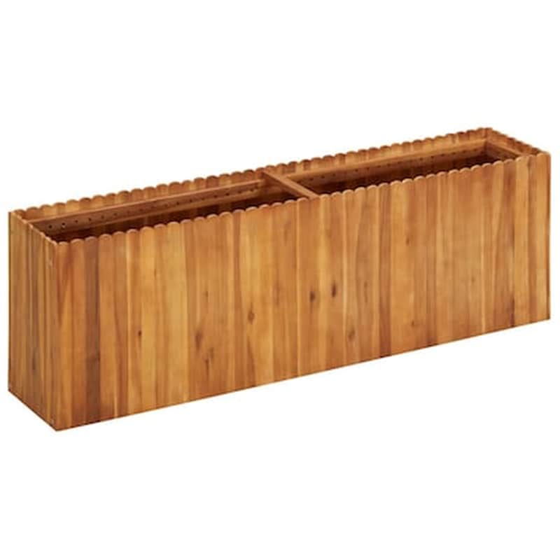Vidaxl Ζαρντινιέρα Υπερυψωμένη 150 X 30 X 50 Εκ. Μασίφ Ξύλο Ακακίας