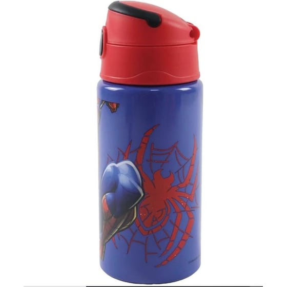 Παγούρι&nbsp;Gim&nbsp;Αλουμινίου&nbsp;με Καλαμάκι&nbsp;Spiderman&nbsp;500ml image 1