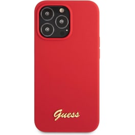 Θήκη Apple iPhone 13 Pro - Guess Vintage Script Gold Logo Collection - Κόκκινο