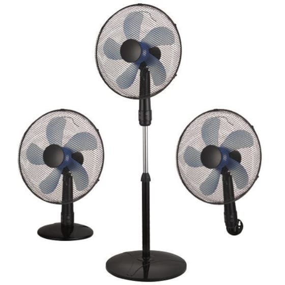 Eurolamp 300-20011 Ανεμιστήρας Ορθοστάτης 3 σε 1 50W 40cm Μαύρο image 0
