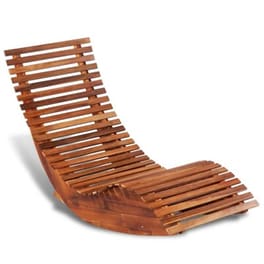 Ξαπλώστρα VidaXL Κουνιστή από Ξύλο Ακακίας 149x60x86 cm - Καφέ