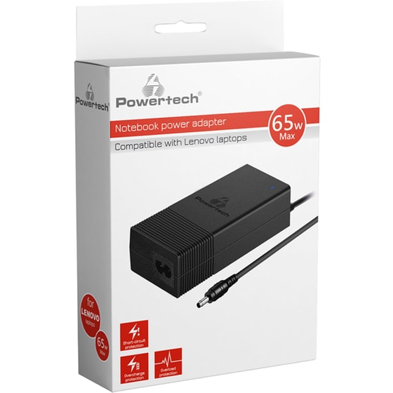 Φορτιστής POWERTECH PT-1038 για laptop Lenovo με υποδοχή 4.0x1.7mm - 65 W image 1