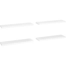 Ράφια Τοίχου VidaXL από MDF 90x23.5x3.8 cm 4 Τμχ - Λευκό