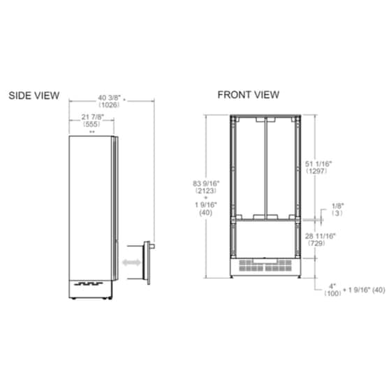 BERTAZZONI RFD90S5FPNS/24 Total No Frost 546 Lt Εντοιχιζόμενος Ψυγειοκαταψύκτης image 4