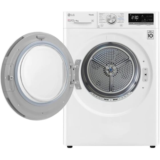 LG RH80V9AVHN 8 kg με Αντλία Θερμότητας Λευκό Στεγνωτήριο Ρούχων image 1
