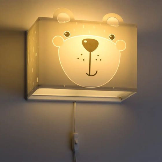 Παιδικό Φωτιστικό Τοίχου Ango Little Teddy 64578 - Γκρι image 1