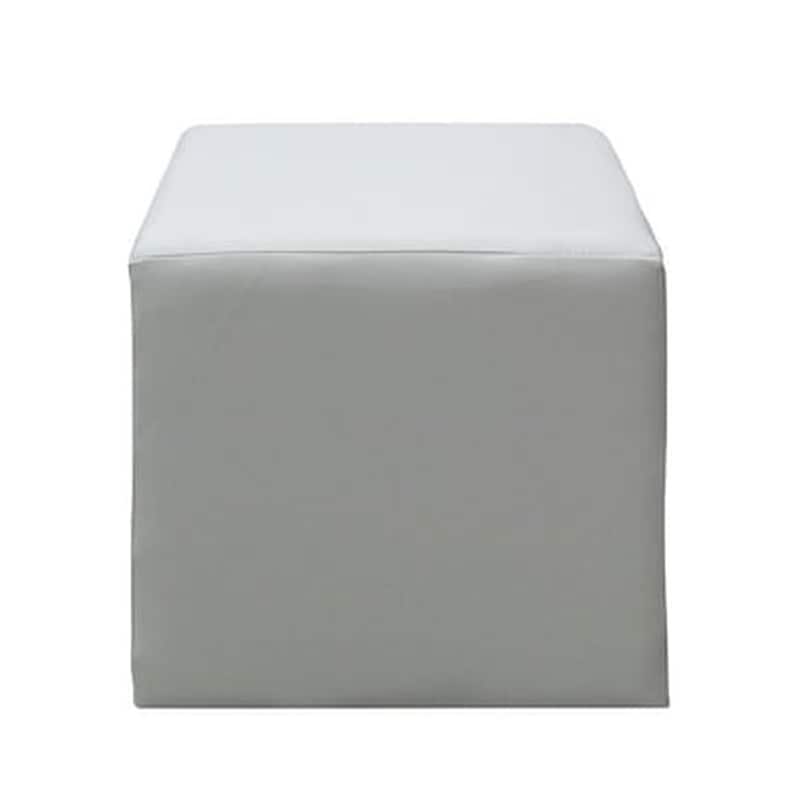 WOODWELL Σκαμπό Σαλονιού Woodwell Pu 37x37x42cm - Εκρού