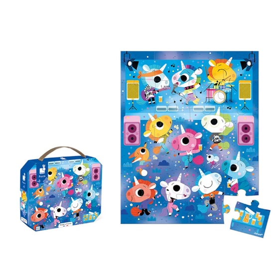 Παιδικό Παζλ Ροκ Συναυλία Μονόκερων Janod (24 Κομμάτια) image 3