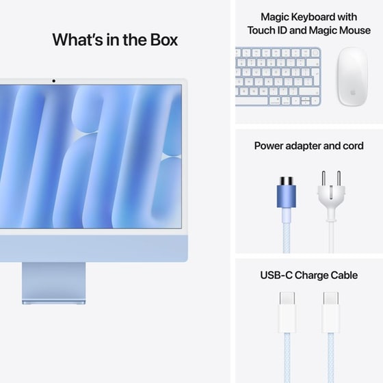 Apple iMac 24'' 4.5K Retina Display (Apple M4 10C/16GB/256GB SSD/10C GPU) - Blue image 8