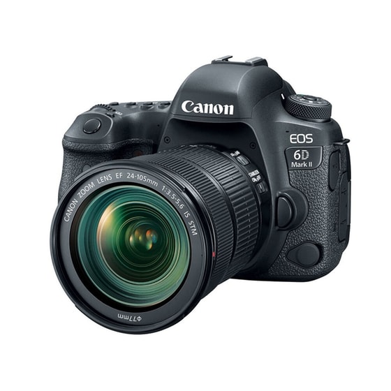 DSLR Canon EOS 6D Mark II & φακός 24-105mm - Μαύρο image 1