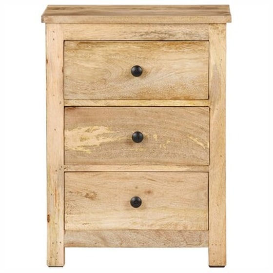 Κομοδίνο Vidaxl Από Μασίφ Ξύλο Μάνγκο 45x35x60 cm - Φυσικό image 4