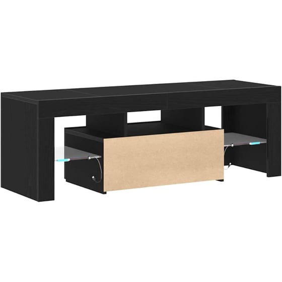 Έπιπλο Τηλεόρασης VidaXL με LED 120 x 35 x 40 cm - Μαύρη Οξιά image 8