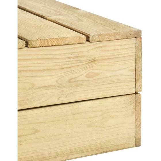 Τραπέζι Εξωτερικού Χώρου VidaXL από Ξύλο 75x75x31 cm - Μπεζ image 3