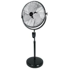 EUROLAMP 300-23504 Ανεμιστήρας Δαπέδου Με Ορθοστάτη Τηλεχειριστήριο 100W Μαύρο