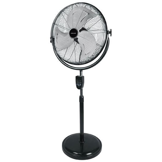 EUROLAMP 300-23504 Ανεμιστήρας Δαπέδου Με Ορθοστάτη  Τηλεχειριστήριο 100W Μαύρο image 0