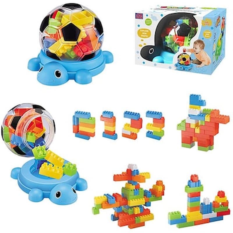 Τουβλακια Σετ 60 Τεμ Χελωνα 21x15x16cm Toymarkt 95409