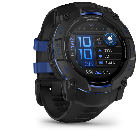 Smartwatch Garmin Instinct 3 AMOLED Supernova Collection 50mm - Black with Black and Blue Limited Edition image 1