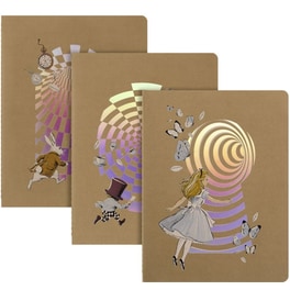 Σετ Σημειωματάρια Moleskine Alice's Adventures in Wonderland Ριγέ XL Hardcover 3 Τεμ