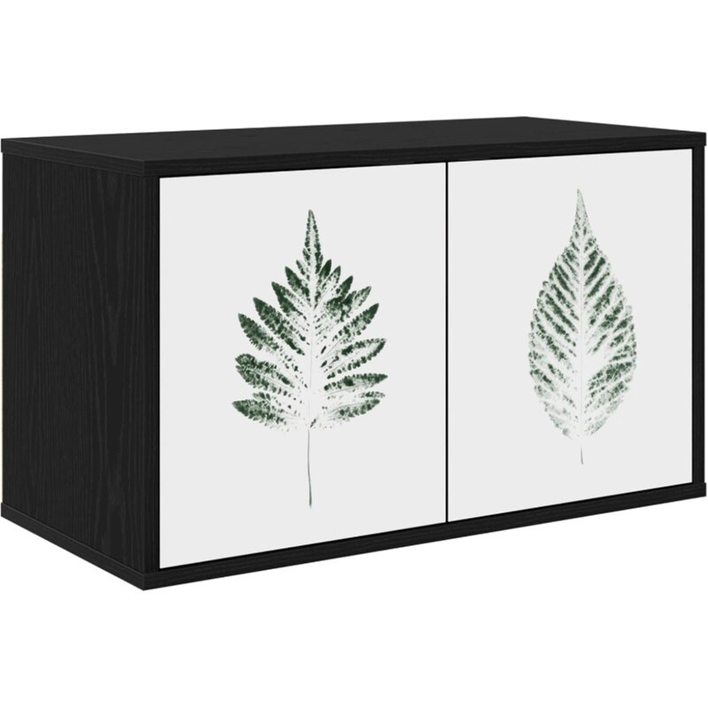 Έπιπλο Τηλεόρασης VidaXL HANAU Επιτοίχιο 69 x 33 x 40 cm - Μαύρη Δρυς