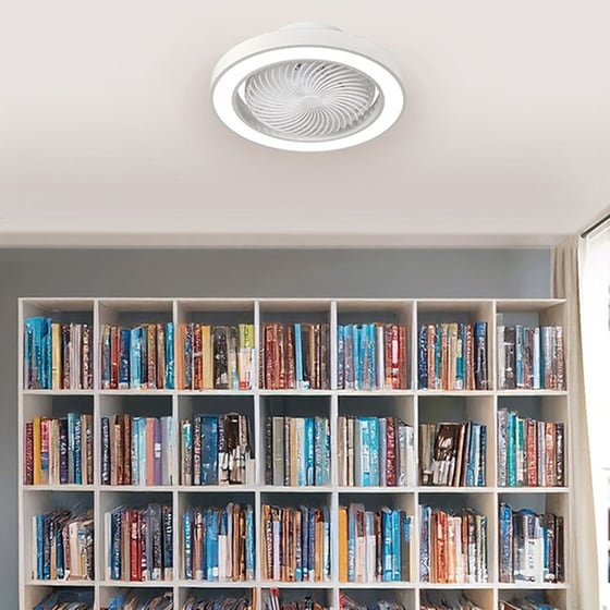 EUROLAMP 300-25073 Ανεμιστήρας Οροφής  Με Φως Led  Τηλεχειριστήριο 50εκ. 15W Λευκό image 1