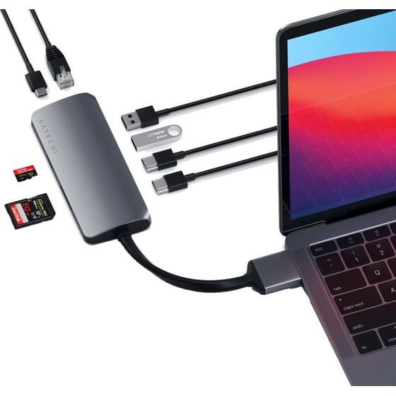 Docking Station Satechi ST-TCDMMAM 8-Port USB 3.0 συμβατό με Dual USB-C image 3