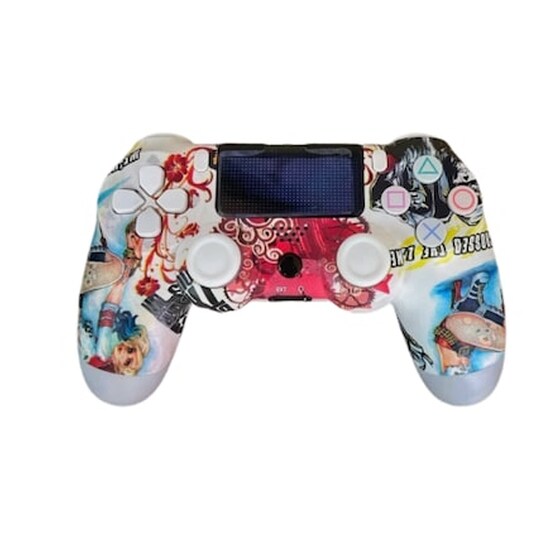 Double-motor Vibration 4 Suicide Squad- Harley Quinn Gamepad Ασύρματο για PS4 με Δόνηση Πολύχρωμο image 1