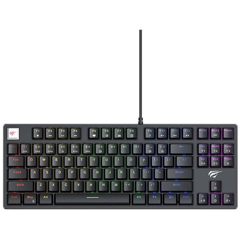 HAVIT - GAMENOTE Havit KB890L Gaming Ενσύρματο Πληκτρολόγιο με RGB Φωτισμό Μαύρο (US)