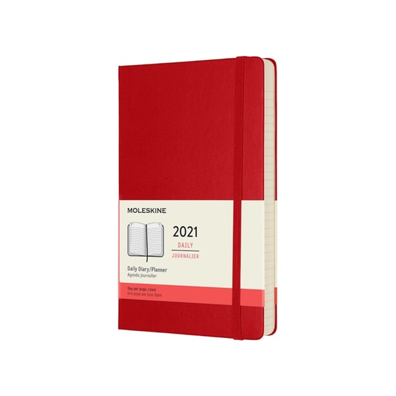 Ημερολόγιο 2021 Moleskine 12Μ Ημερήσιο Large Red Hard image 0