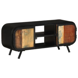 Έπιπλο Τηλεόρασης VidaXL από Μασίφ  Ξύλο  110x30x45 cm - Mαύρο