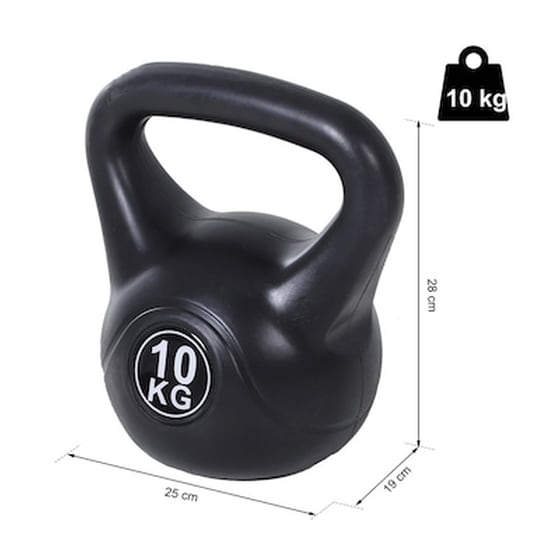 Kettlebell Homcom 10 kg από Άμμο Μαύρο image 1