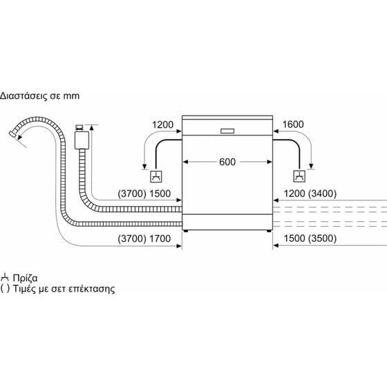BOSCH SMI4HTS00E για 13 Σερβίτσια με Home Connect Εντοιχιζόμενο Πλυντήριο Πιάτων image 7