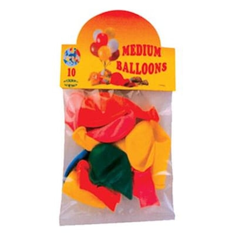 ΝΕΧΤ Μπαλόνια Αέρα Next Medium Balloons Normal 10 Tμχ - Πολύχρωμα