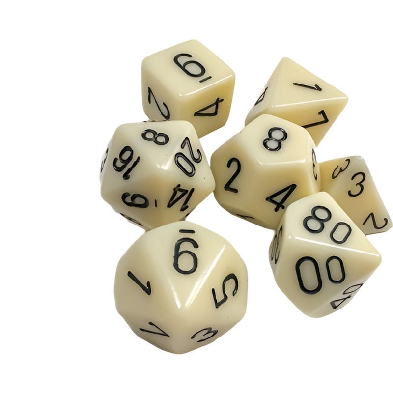 Chessex Opaque - Ivory/Black CHESSEX