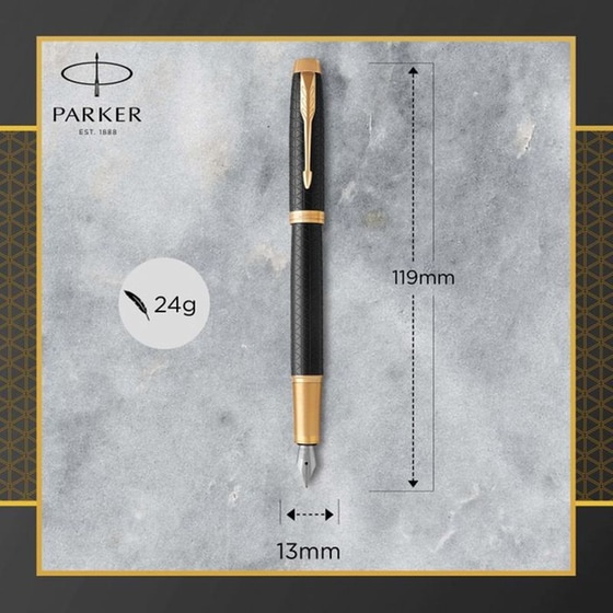 Στυλό&nbsp;Διαρκείας&nbsp;Parker&nbsp;Ι.&nbsp;Μ.&nbsp;Premium&nbsp;GT Black&nbsp;Gold image 5