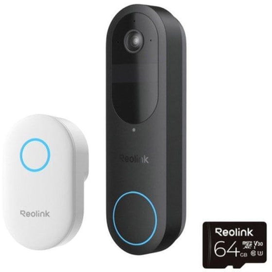 Ασύρματο Έξυπνο Κουδούνι Reolink D340B 2K+ με WiFi, Μπαταρία & Εσωτερικό Chime - Λευκό image 0