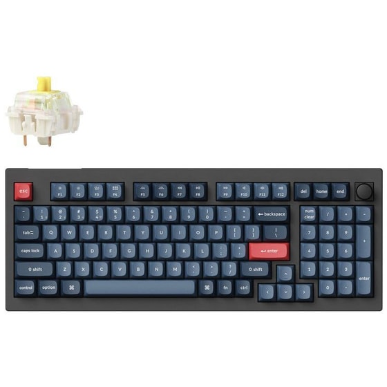 Keychron V5 Max Qmk/via (v5m-d4) Gaming Μηχανικό Ενσύρματο/Ασύρματο Bluetooth Πληκτρολόγιο με Hot-swappable διακόπτες  και RGB φωτισμό Μαύρο (US) image 0