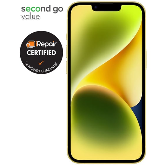 Μεταχειρισμένο Apple iPhone 14 128GB Yellow second go value Certified by iRepair image 2