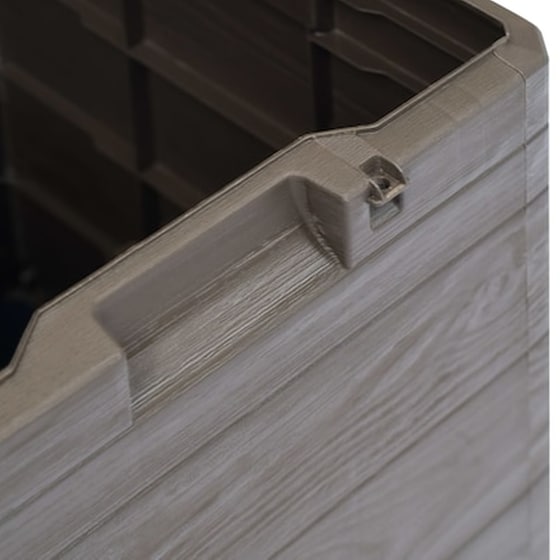 Μπαούλο Αποθήκευσης Κήπου VidaXL Πλαστικό 90 lt. 42.5x44x50 cm - Καφέ image 5
